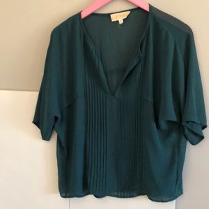 Sheer green blouse small